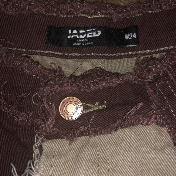 Jaded London Brown patchwork jeans - Picture 3 of 3